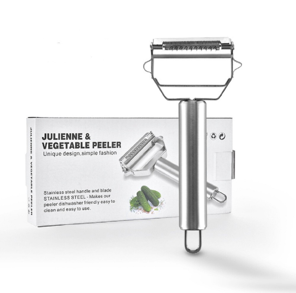 Stainless Steel Dual-Blade Vegetable Peeler & Julienne Slicer for Fruit & Veggie gallery