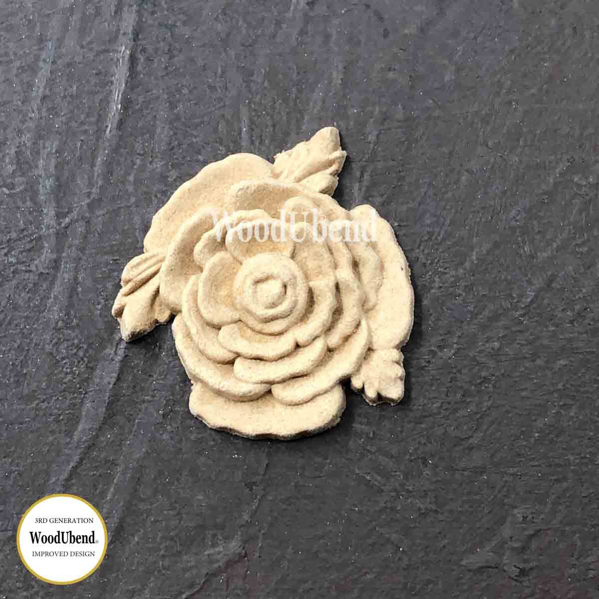 WoodUbend Heat Bendable Molding Pack of Five Small Leafed Roses WUB0339 4x4cm gallery