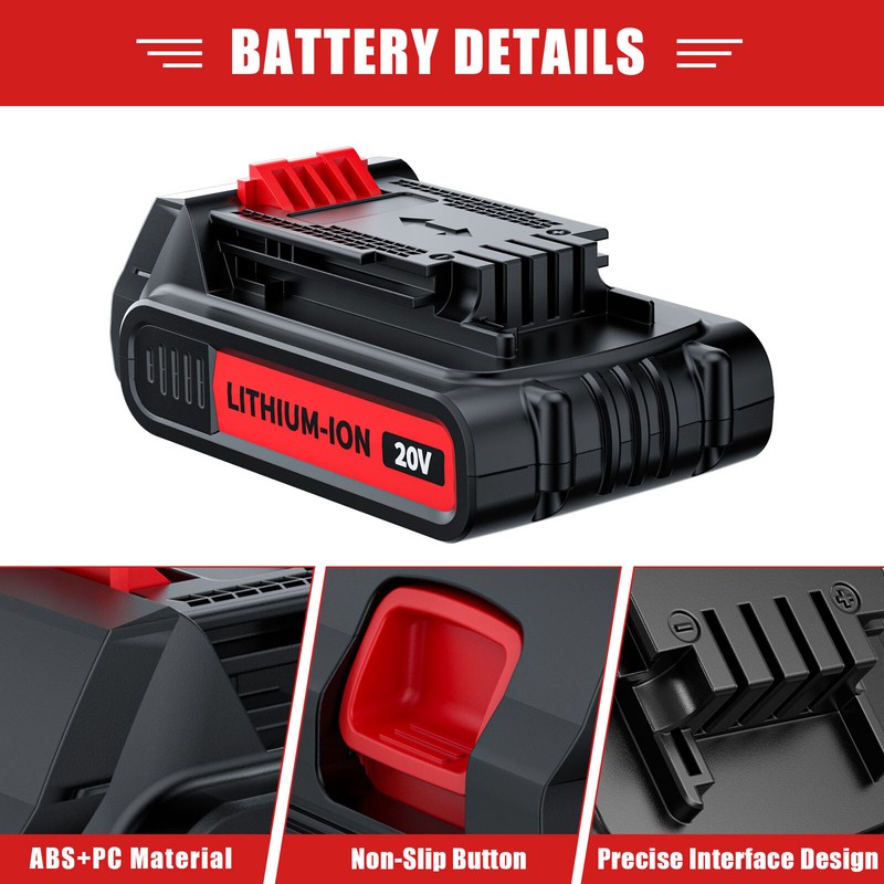 20V replacement for Black and Decker 20 Volt Lithium LBXR20 LB20 LBX20 Battery gallery