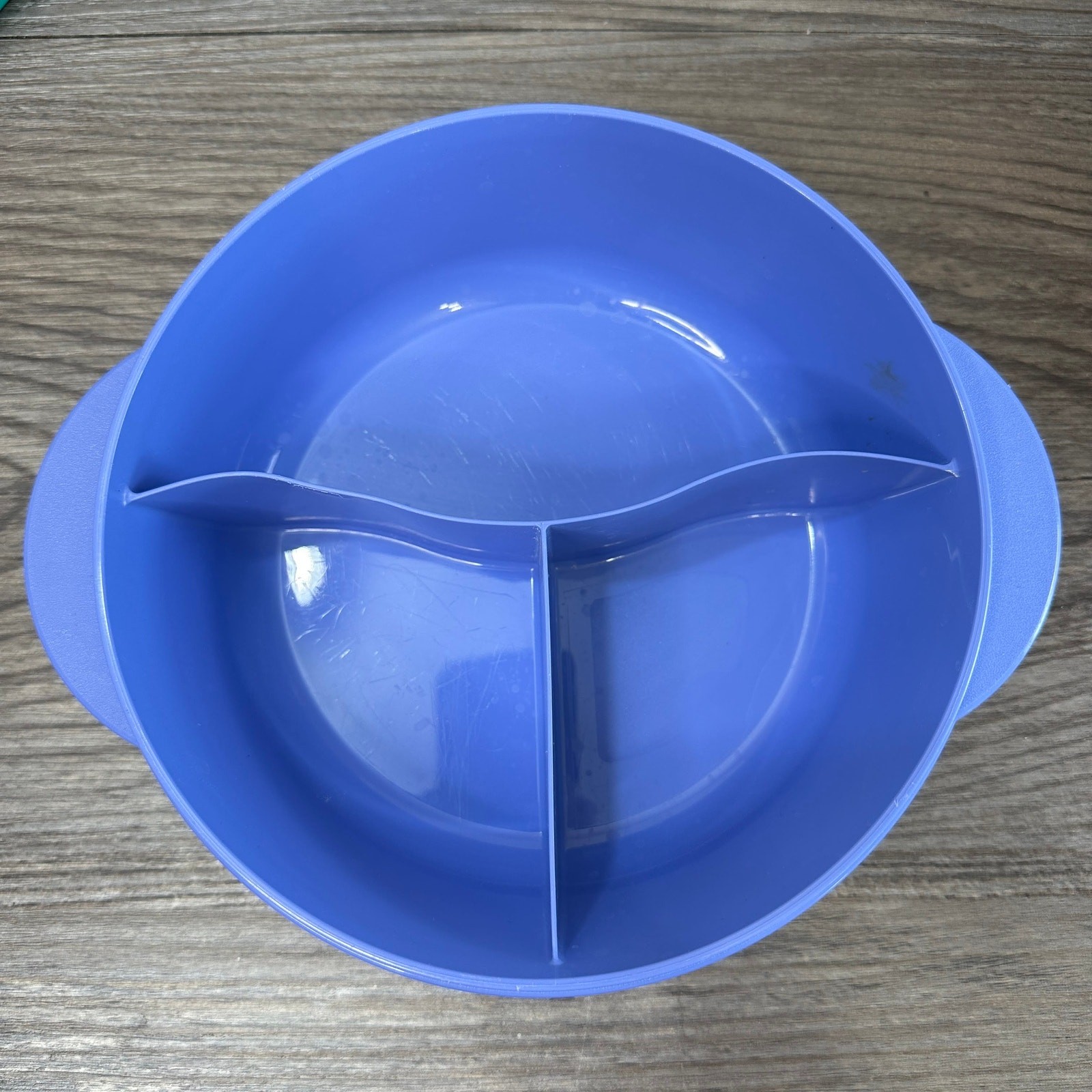 Tupperware Crystal Wave Microwave Divided Dishes Blue Green BPA-Free Easy Clean gallery