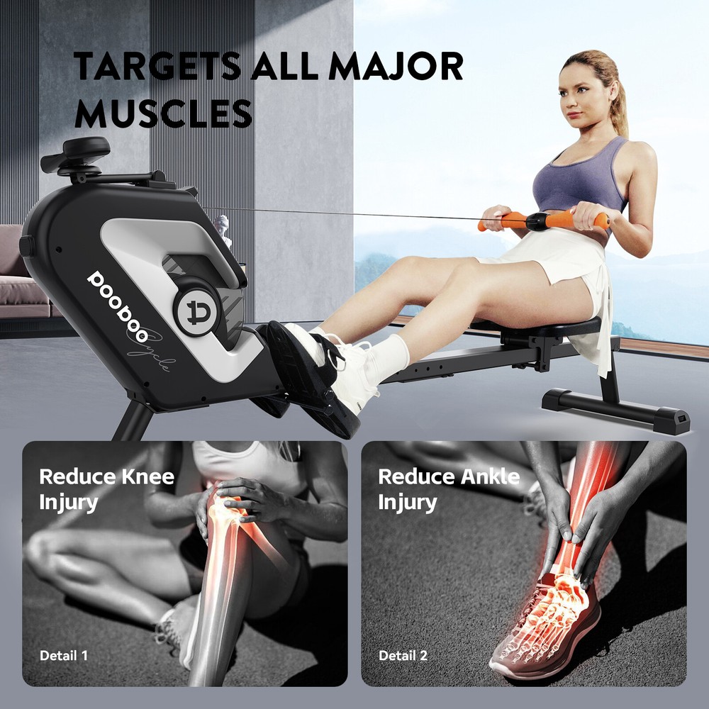 Magnetic Row Rowing Machine Rower 16 Levels Cardio Home Gym Exercise Equipment