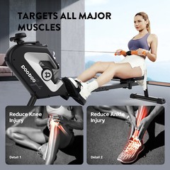 Magnetic Row Rowing Machine Rower 16 Levels Cardio Home Gym Exercise Equipment