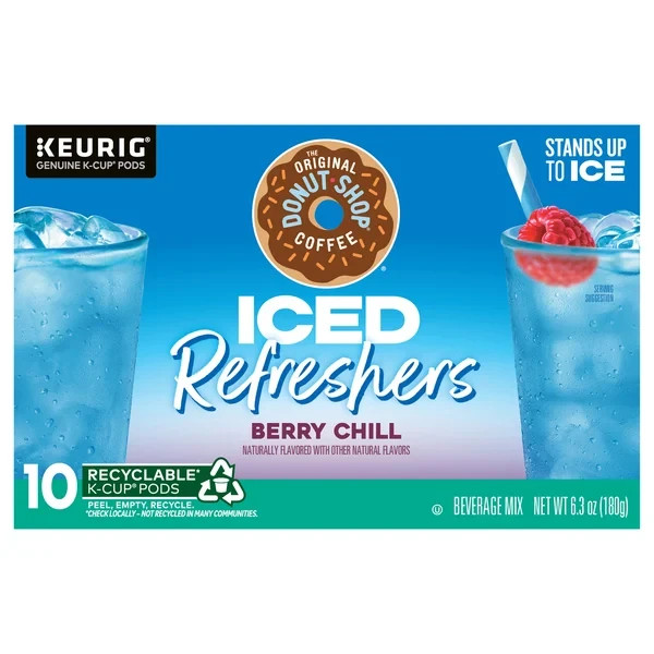 The Original Donut Shop Iced Refreshers, Berry Chill K-cups, 6 Pack of 10 count gallery
