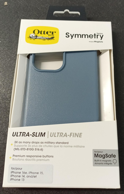 OtterBox iPhone 16e, 15, 14 Symmetry Series Case – BLUETIFUL (Blue) MagSafe NEW