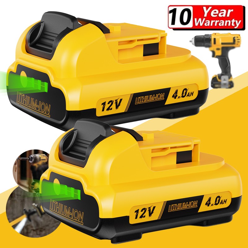 2Pack 12v 4.0Ah 12 Volt Max Lithium Battery For Dewalt DCB127-2 DCB120 DCB121 US gallery