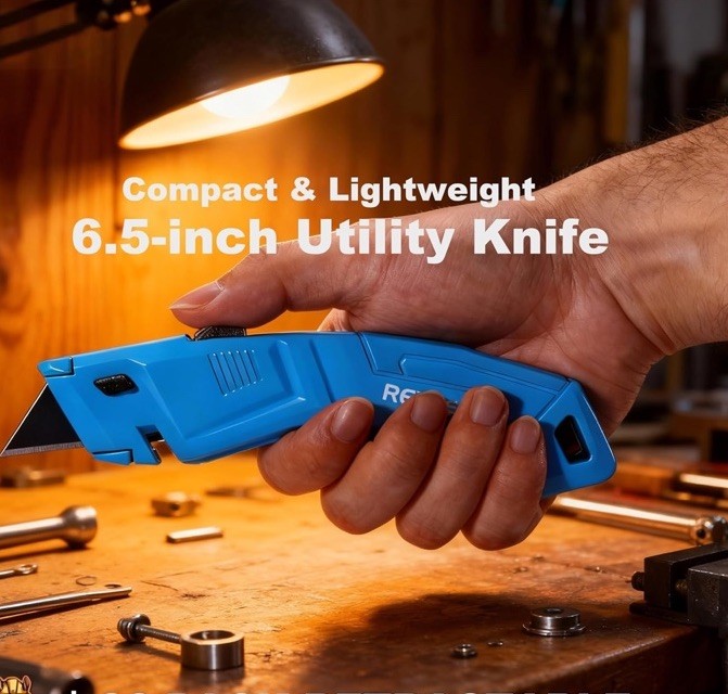 UTILITY HOBBY KNIFE BOX STRING CUTTER RETRACTABLE EXTRA BLADES! gallery