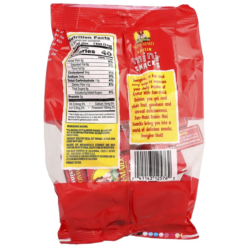 Raisin Mini Snacks, 12 Boxes, 0.5 oz Each gallery