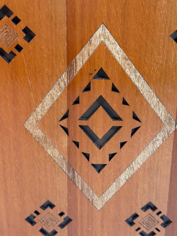 Croscill Wood Cheyenne Pattern Wastebasket Southwest Native American Style gallery