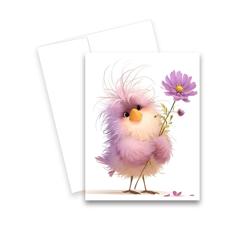 12 All Occasion Note Card Assortment Blank with Envelopes - Cute Bird ( 2 of ea gallery