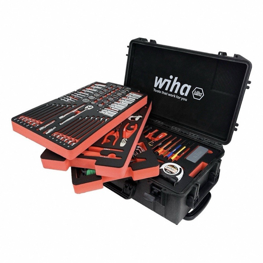Wiha Mixed Tool Set Hard Case w/ Screwdriver, Sockets, Ratchet SAE/Metric gallery
