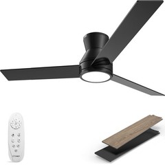 Ceiling Fans with Lights Remote Control – Flush Mount Dimmable 3000K-6500K