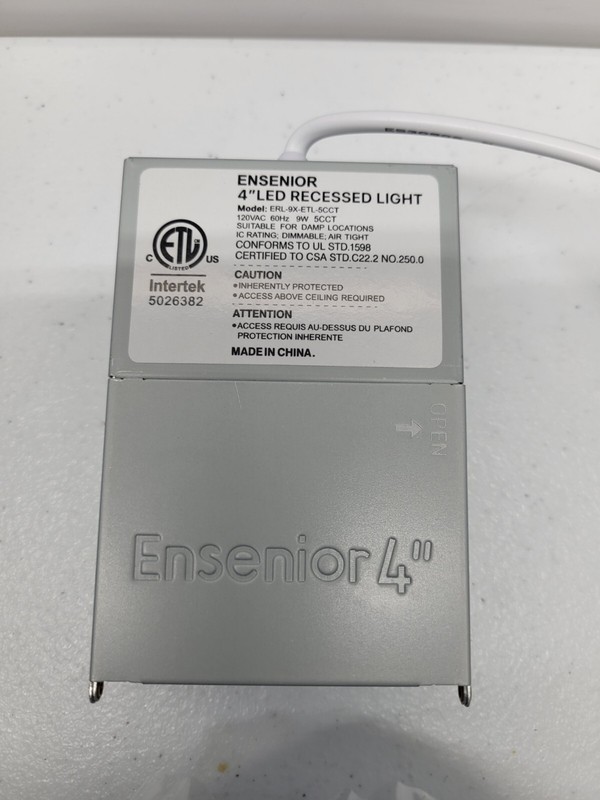 Single Ensenior 4 Inch Ultra-Thin LED Recessed Ceiling Light with Junction Box gallery