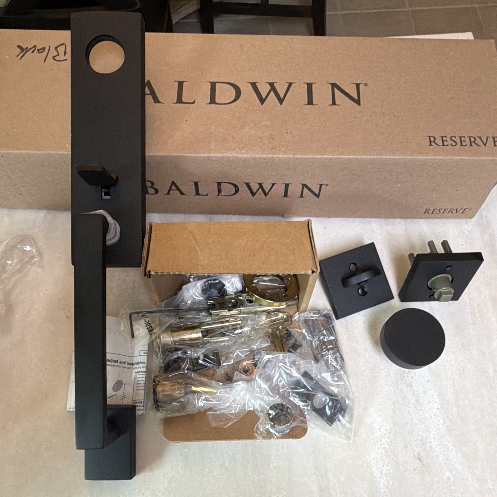 Baldwin Seattle Reserve Matte Black Single Cylinder Entry Handleset Keyed gallery