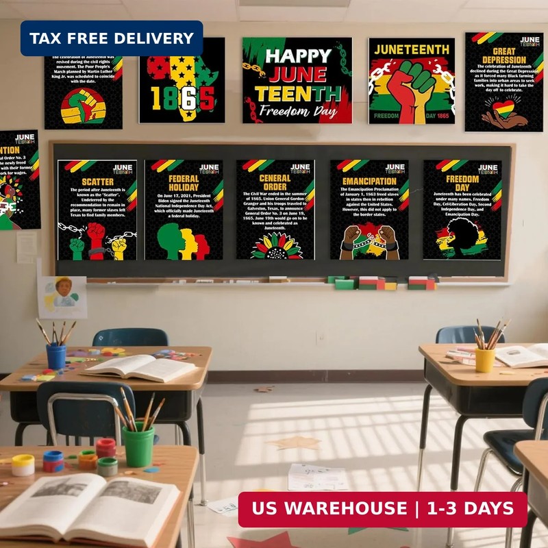 Happy Juneteenth Decorations - Juneteenth Poster Juneteenth Bulletin Board Decor gallery