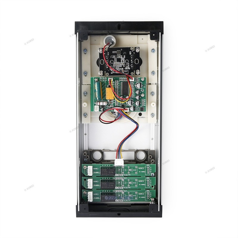 7" TFT Video Door Entry Intercom Kit with LCD Color Screen for 3-Apartment gallery