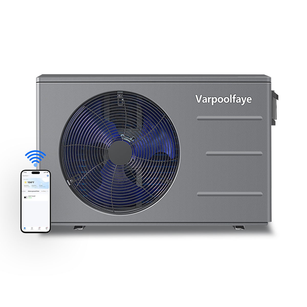 Varpoolfaye Above Ground Pool Heat Pump for Inground Swim Pool Heater 30000BTU gallery