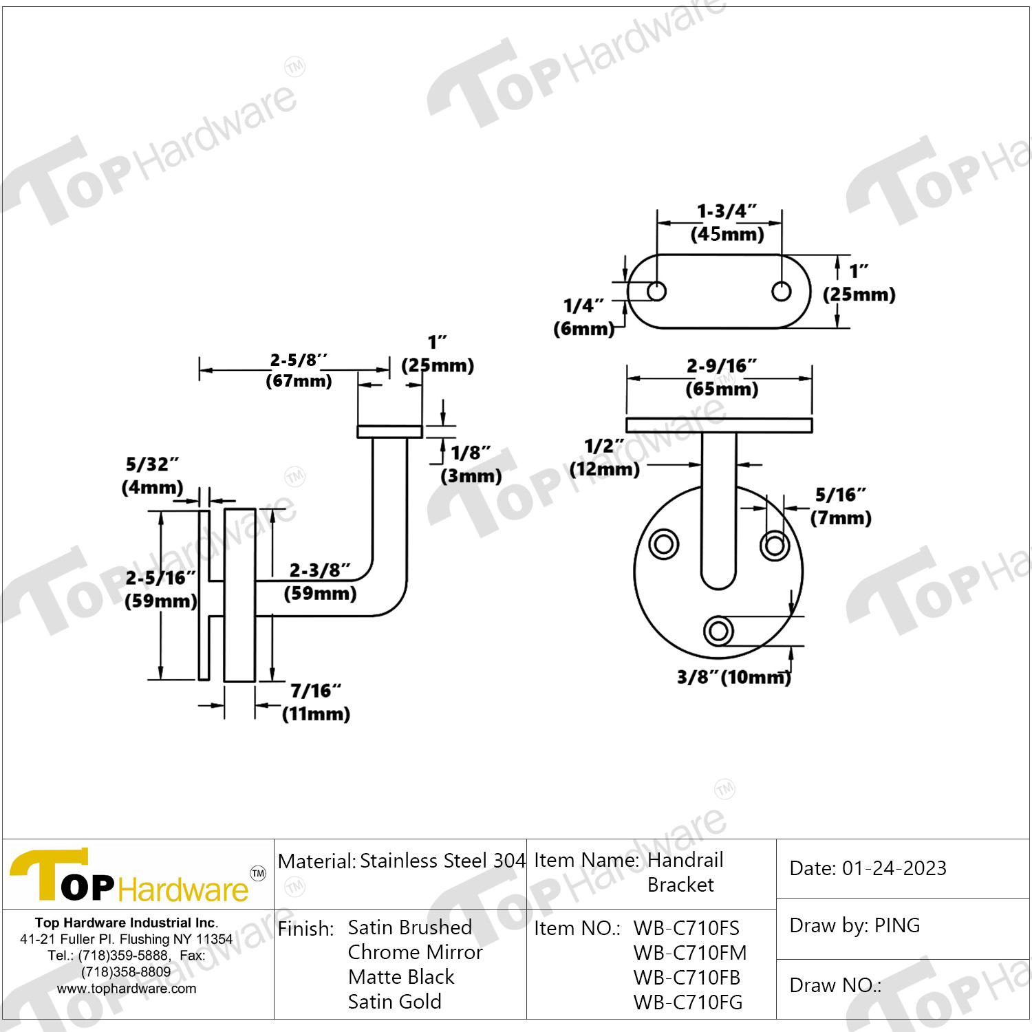 Wall Mount Handrail Brackets w/Base Flange Cover for Flat Surface Square Railing gallery