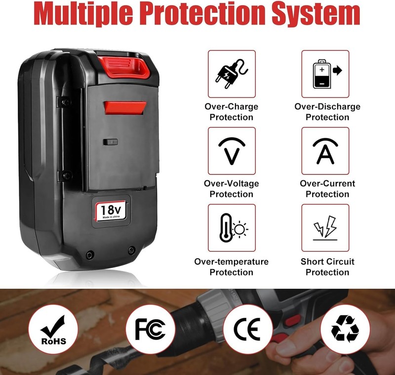 2Pack 18V 4.5Ah Replace Battery for Porter Cable PC18B 18-Volt Cordless Tools gallery