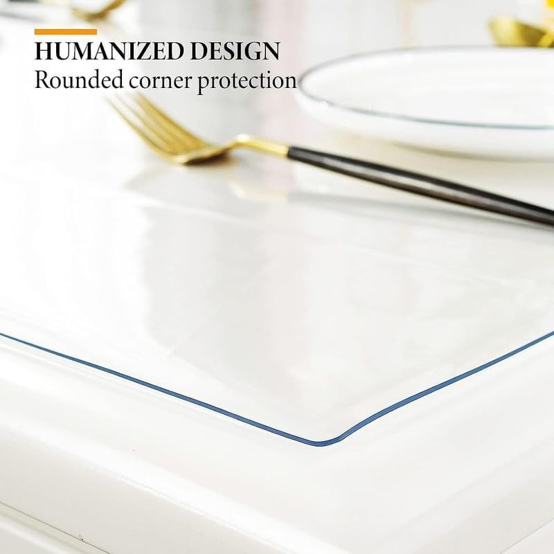 2mm Thick Clear Table Cover Protector 36 x 60 Inch, Plastic Table Cover Recta... gallery