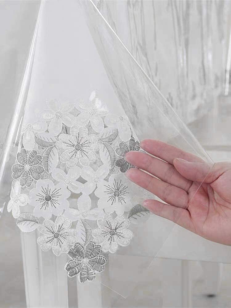 Clear Vinyl Tablecloth Rectangle 100% Waterproof Oil Proof Wipeable Table Cover gallery