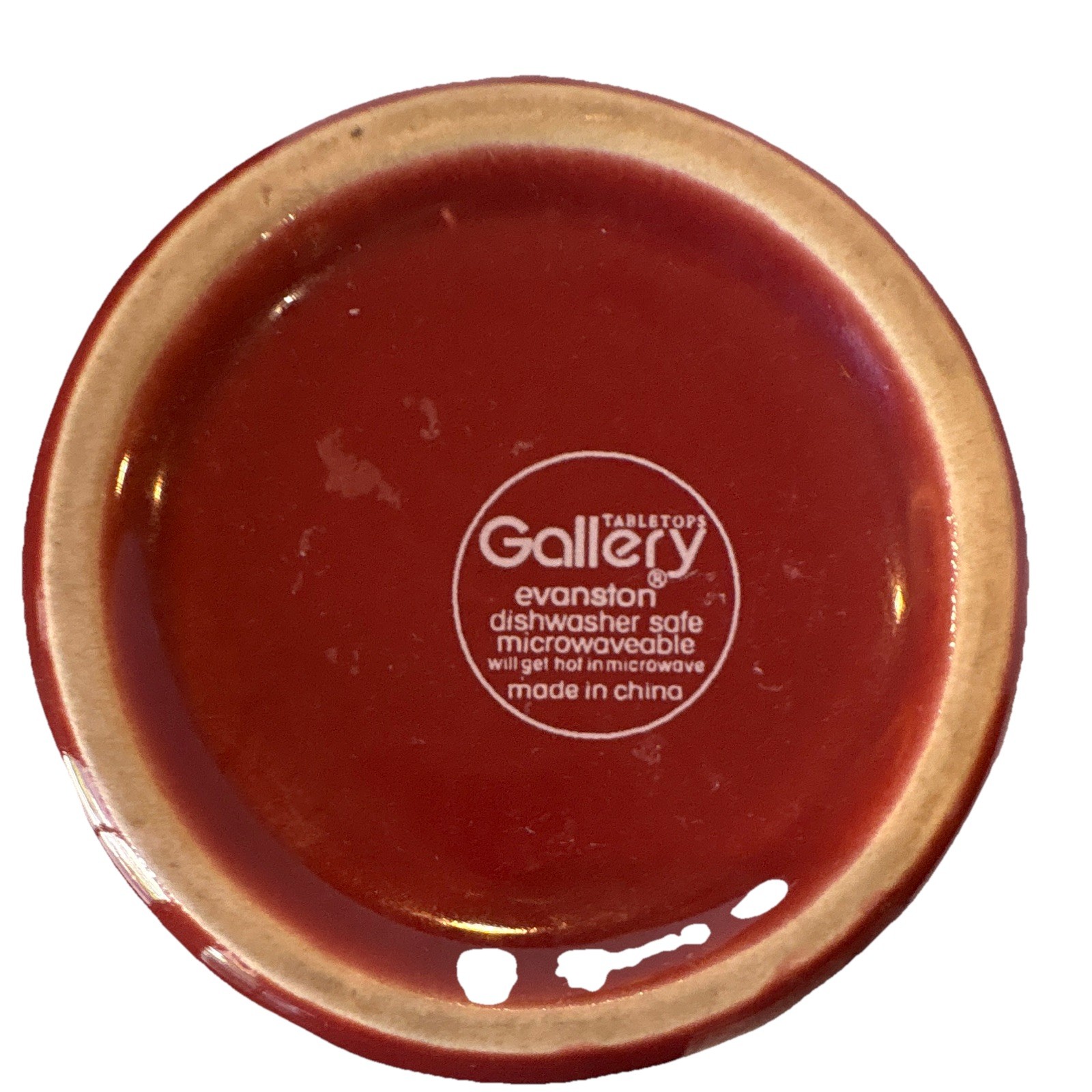 Gallery Tabletops Evanston Ceramic Mug Set of 2 12oz Red Gray Damask Safe gallery