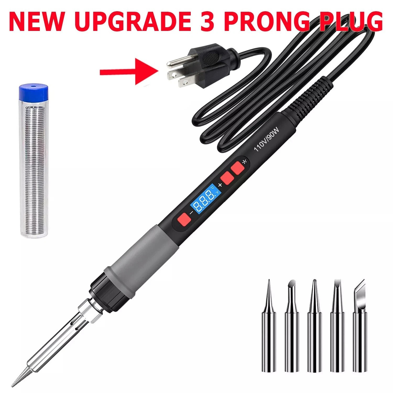 90W Digital Electric Soldering Iron Kit Tempe Adjustable Welding Tool Solder Gun gallery