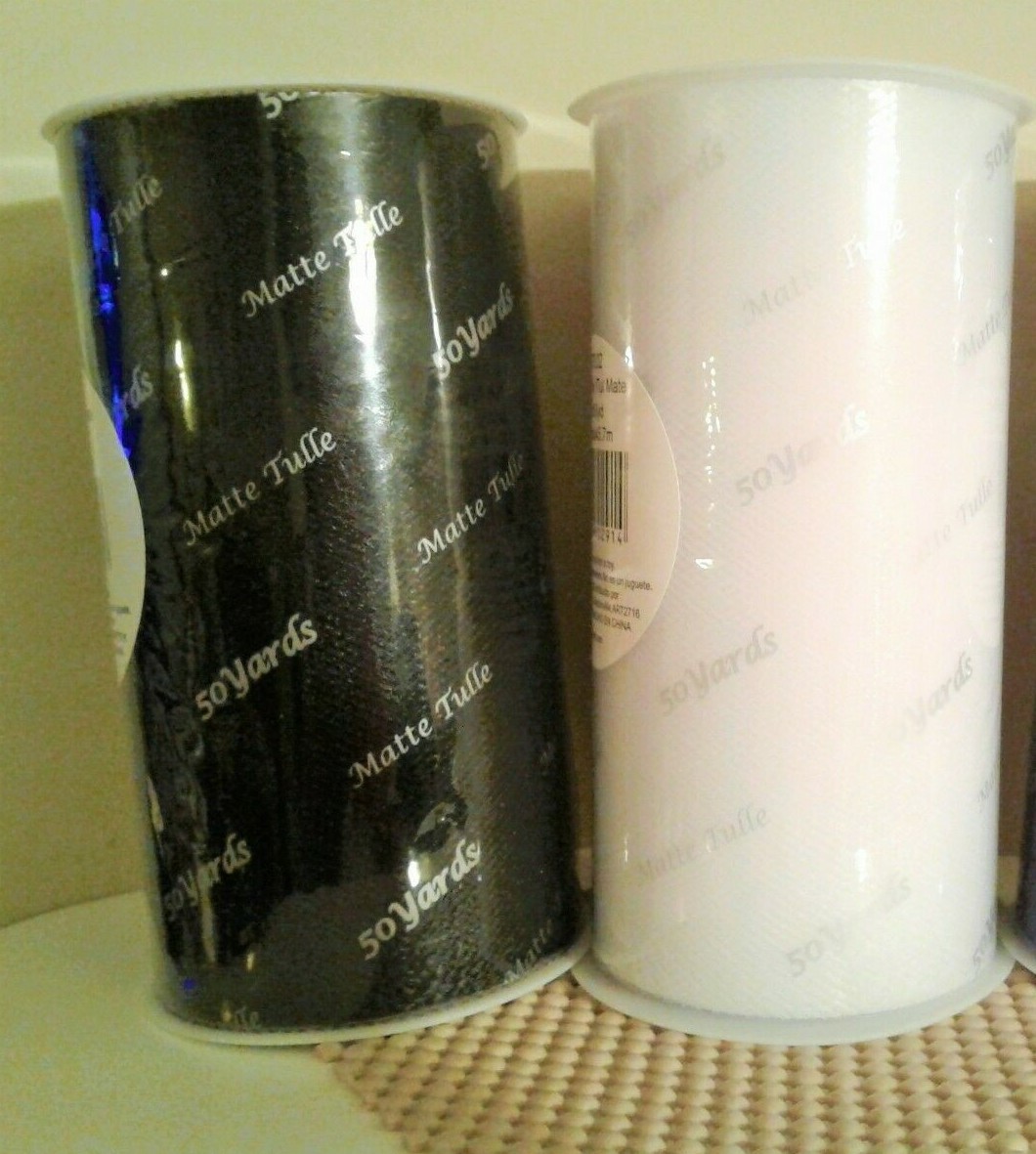 White or Black TULLE NETTING ROLL, Wedding Party Favors,50 yds x 6 inches - NEW gallery