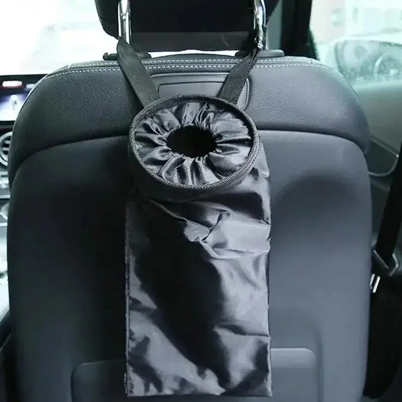 1pc Universal Car Back Seat Trash Bag Headrest Garbage Storage Organizer - NEW gallery