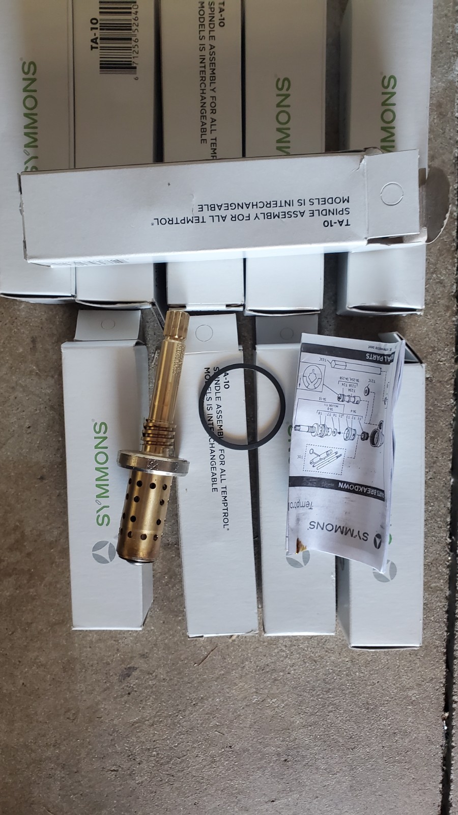 SYMMONS TA-10 TEMPTROL CONTROL SPINDLE ASSEMBLY... NIB...OEM...LOT OF TEN gallery