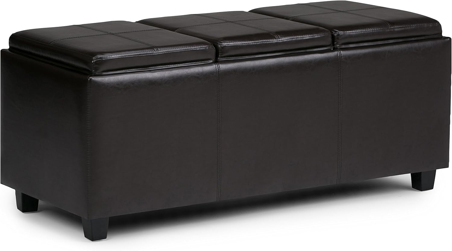 Avalon 42 Inch Wide Rectangle Storage Ottoman in Upholstered Tanners gallery