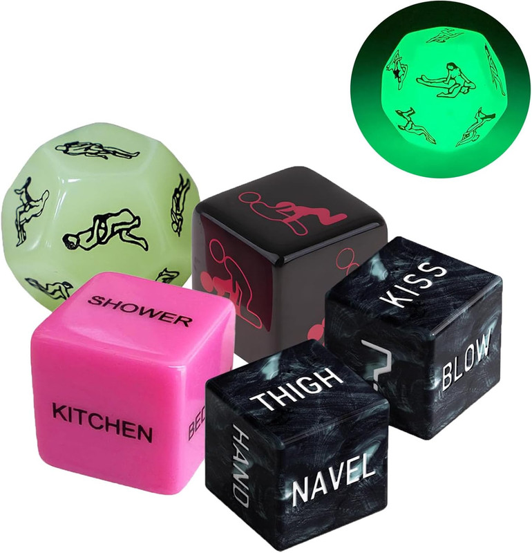 5PCS Date Night Dice，Couples Games for Girlfriend or Boyfriend，Fun Night Dating gallery