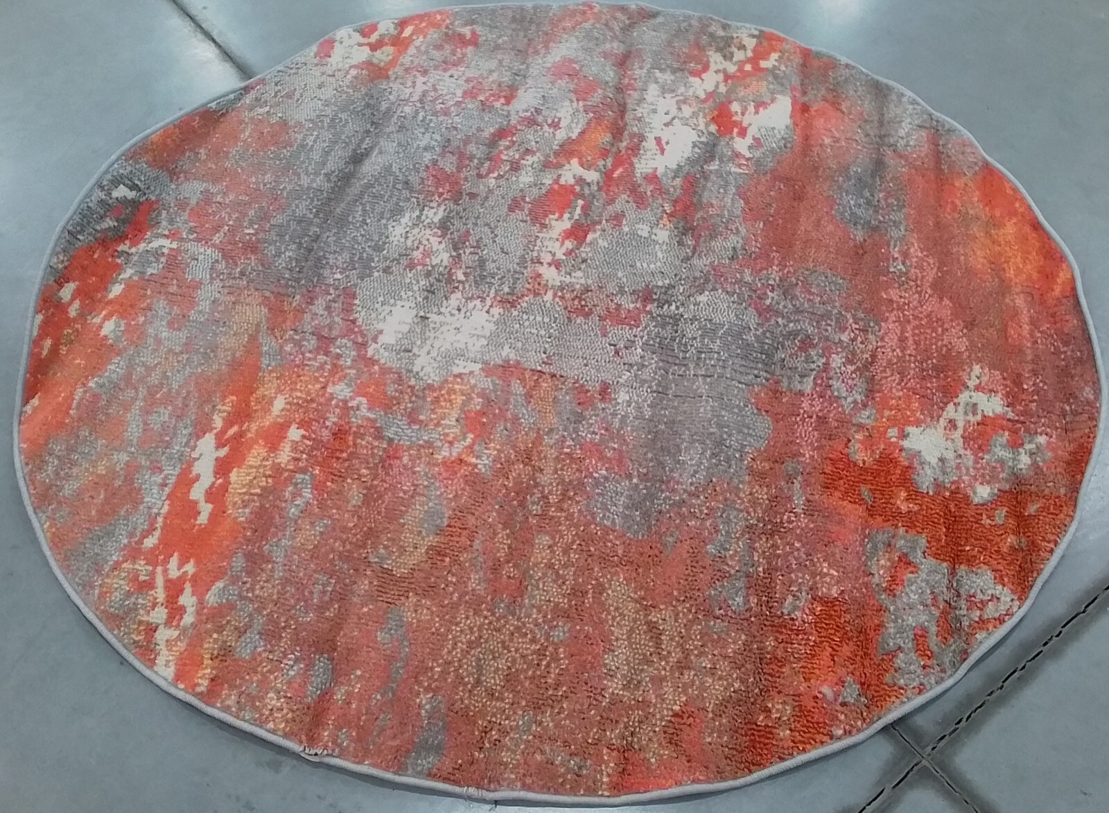 GREY / ORANGE 5'-0" x 5'-0" Damaged Rug, Reduced Price 1172767072 MAD440G-5R gallery