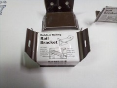 Aluminum railing bracket Bracket can be bent to match angle Use indoor or out.