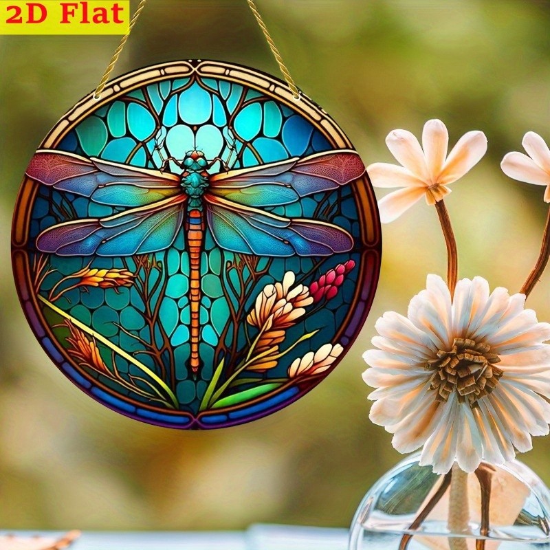 Acrylic Dragonfly Suncatcher 2D Flat Window Hanging Art Decor for Home Garden gallery