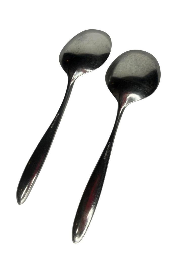 Lauffer Design 2 Norway Towle Serving Spoon Flatware Silverware Lot 2 Stainless gallery