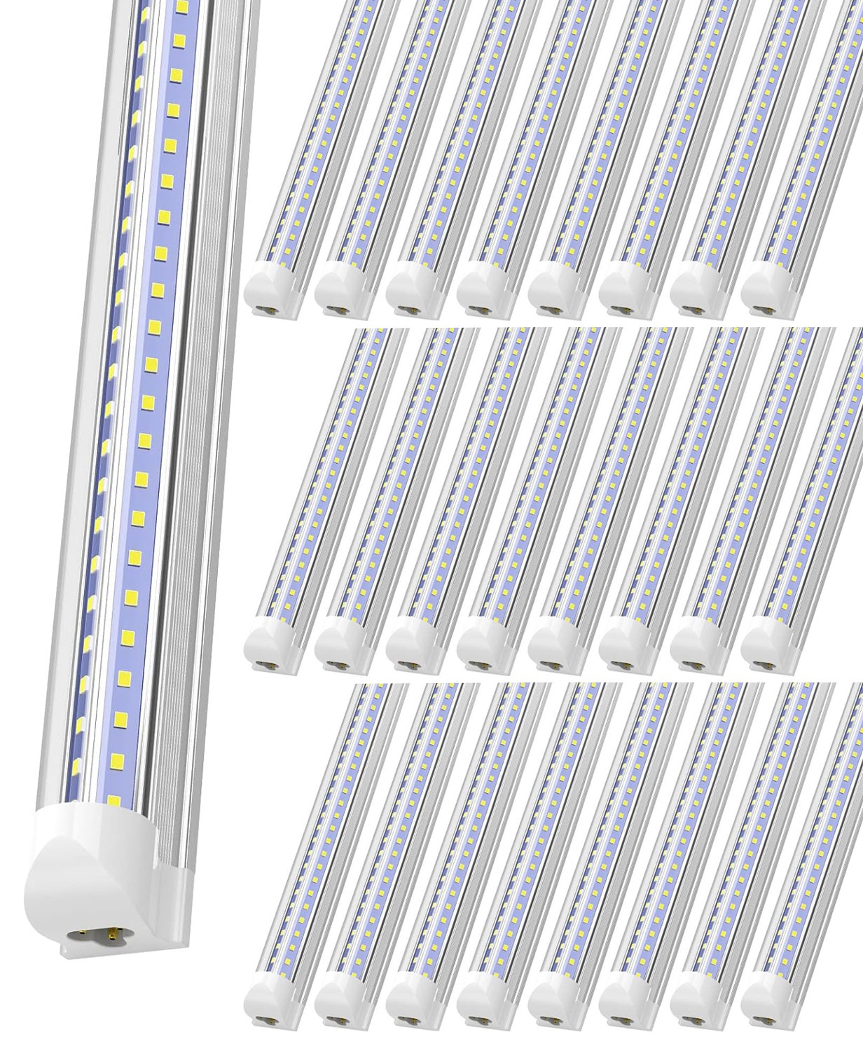 24 Pack 4FT LED Tube Light Fixture T8 Integrated Lights 36W 4000LM V Shape 6000K gallery