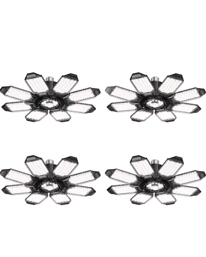 LED Garage Lights - 250W Garage Lights Ceiling LED with 8 Adjustable Panels, ... gallery