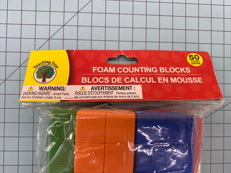 Teaching Tree Foam Counting Blocks Multi-colored 50 count Unit New gallery