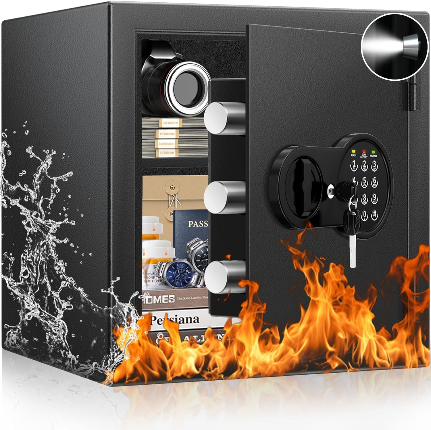 2.0 Cuft Fireproof Safe Box with Digital Keypad & Alarm gallery