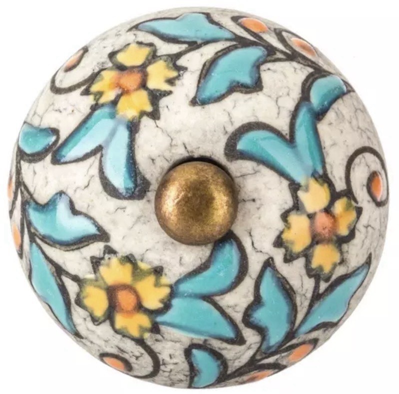 28 Clay Drawer Cabinet Door Knobs Handle Pulls Ceramic Multicolored Enamel READ gallery