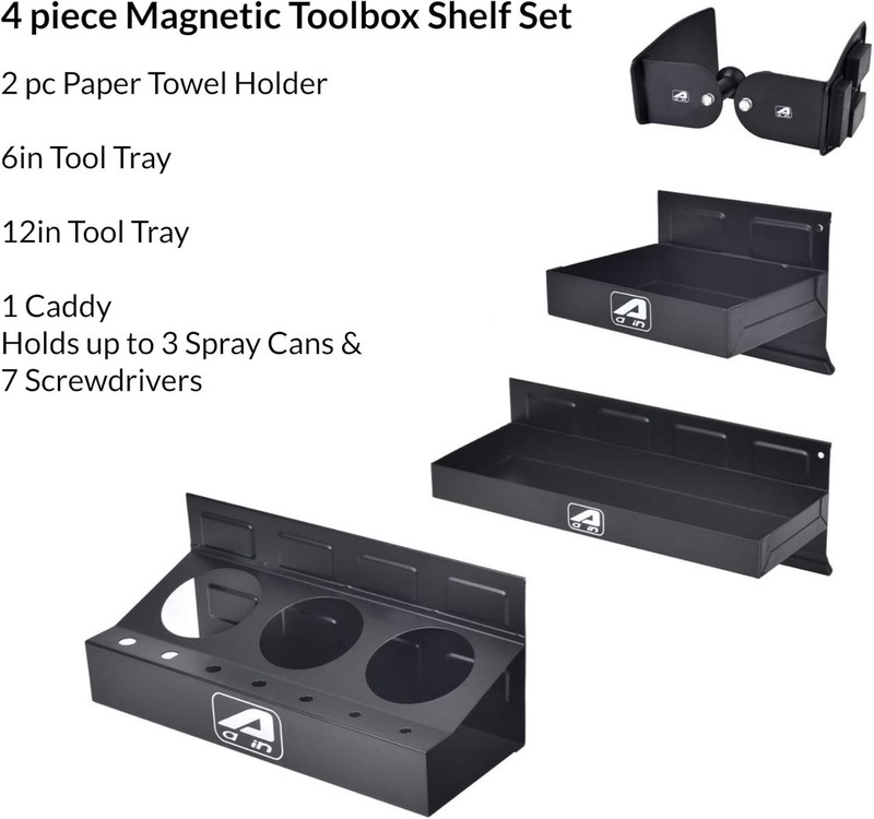 Magnetic Toolbox Tray Set, Tool Box Holder Accessories for Tool Organizer,Garage gallery