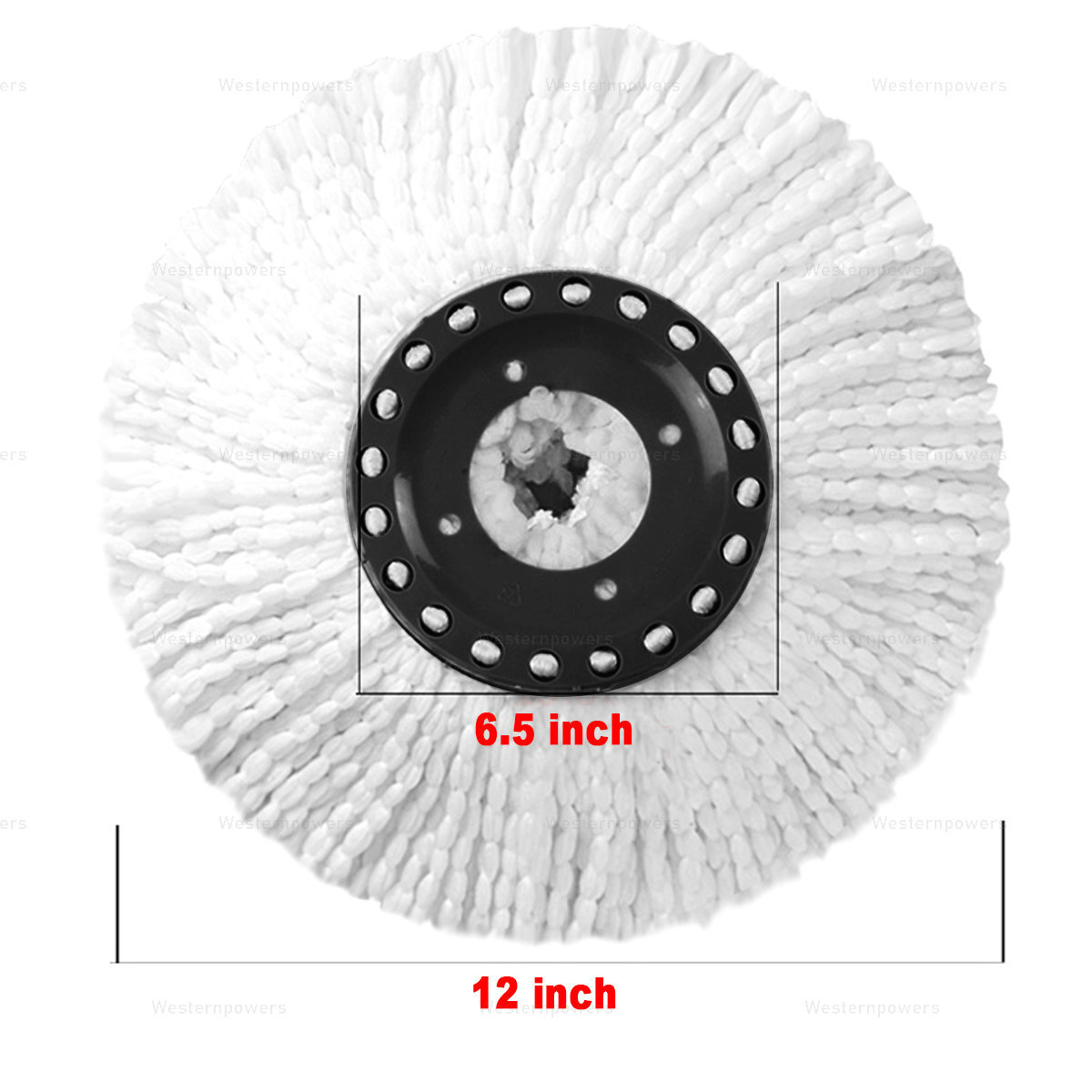 6 Pack Replacement Microfiber Mop Head Easy Cleaning Wring Refill for Spin Mop gallery