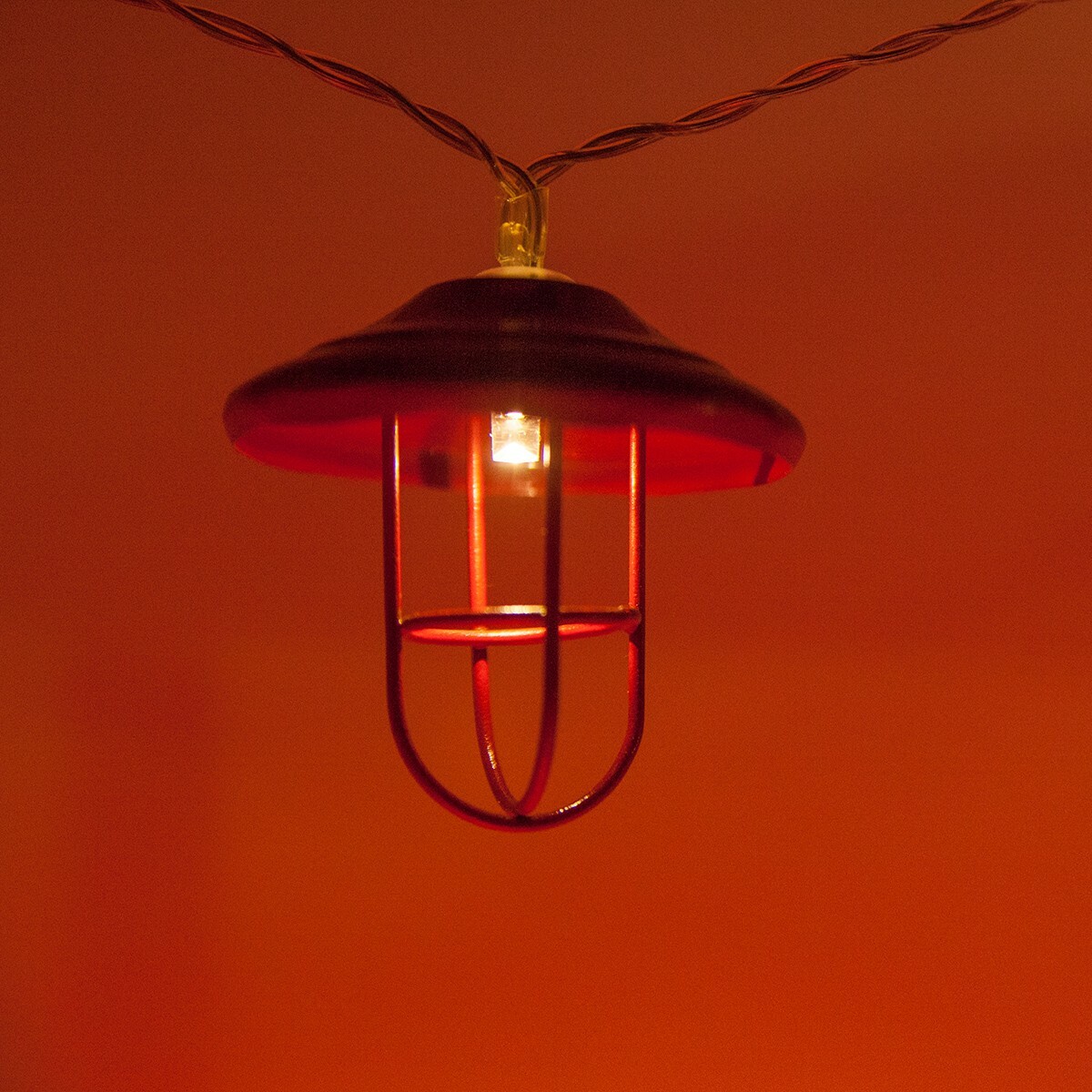 10 Red Lantern String Lights Warm White LED Battery Powered Vintage Decoration gallery