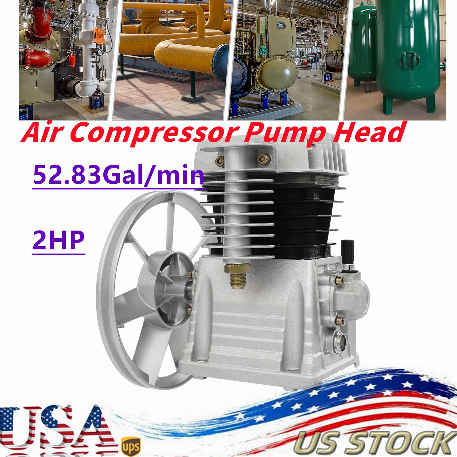 Air Compressor Pump Head Single Stage Twin Cylinder Air Compressor Pump Head gallery