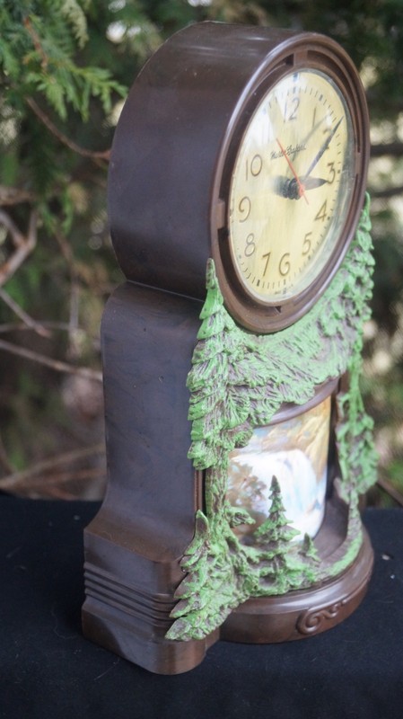 1960s Mastercrafters Animated Motion Walterfall #344 Novelty Clock - SEE VIDEO gallery