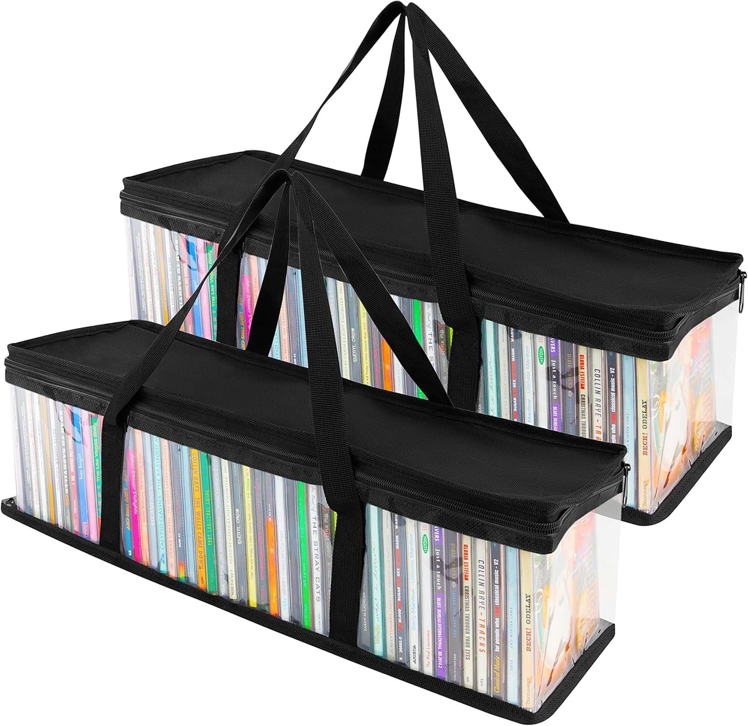 Stock Your Home CD Storage Bags (2 Pack) - Transparent PVC Media Storage - Water gallery