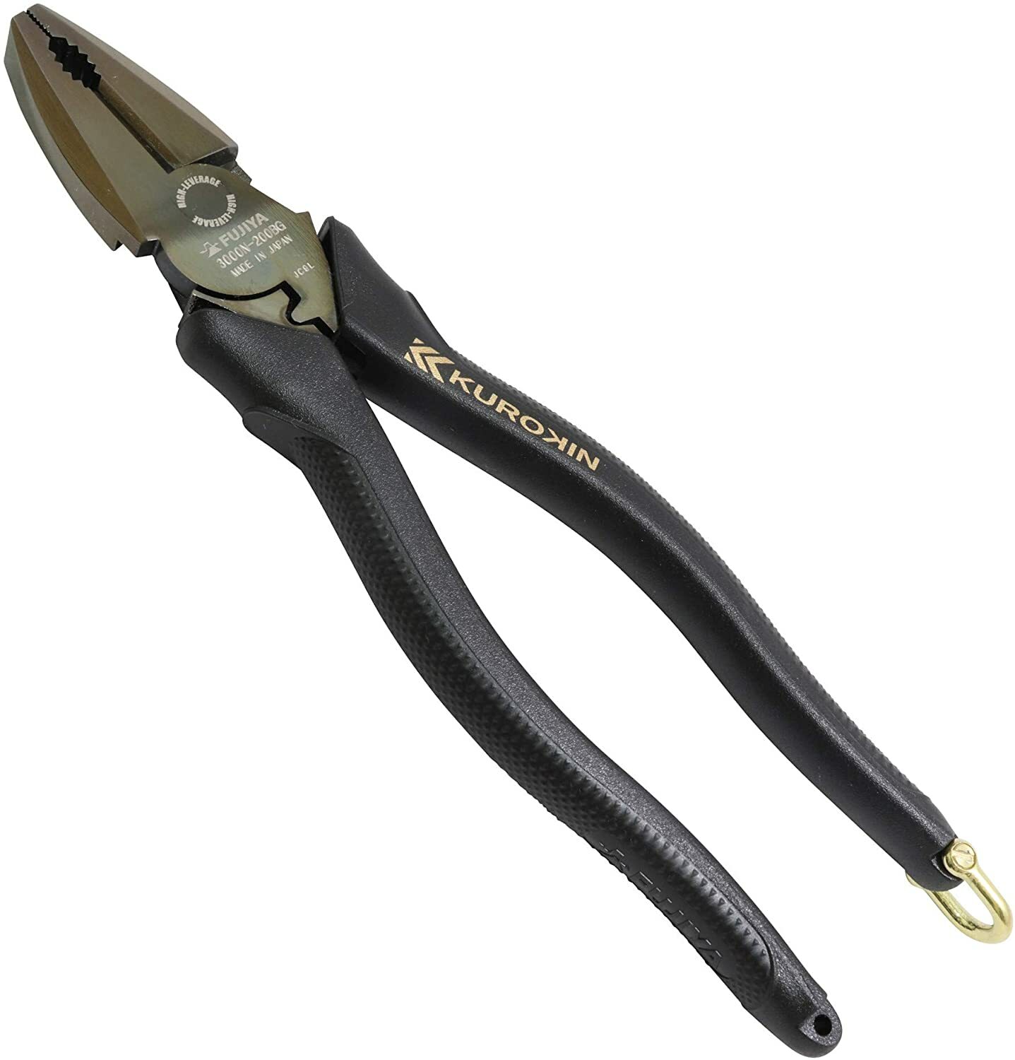 FUJIYA Tools, 3000N-200BG, High Leverage Side Cutting Pliers, Black & Gold gallery