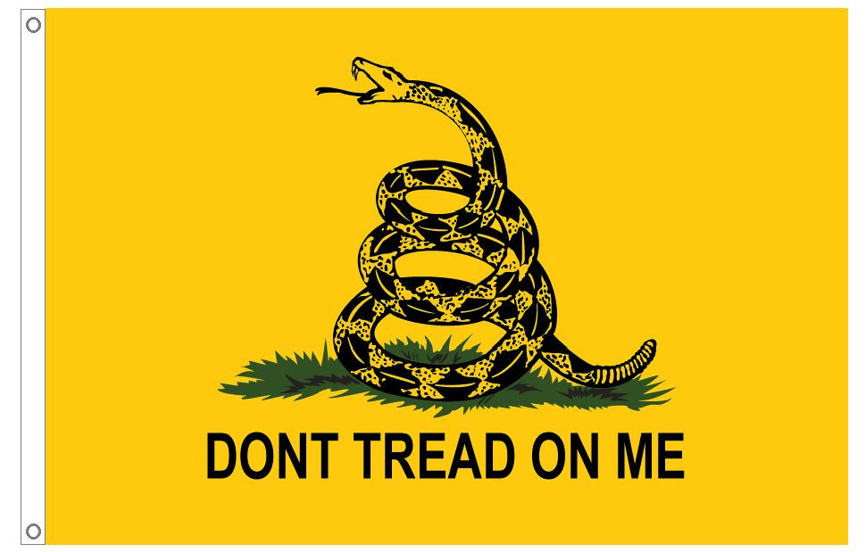 IRREGULAR - 3'x5' Gadsden Flag DONT TREAD ON ME Nylon Grommets (2nd_935Gadsden) gallery