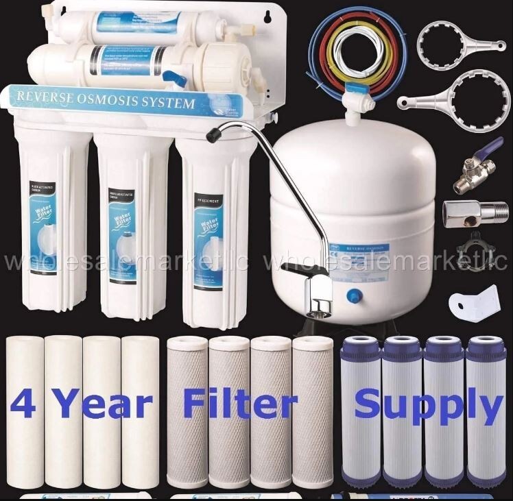 5 Stage Home Drinking Reverse Osmosis System 15 Total BLUONICS RO Water Filters gallery