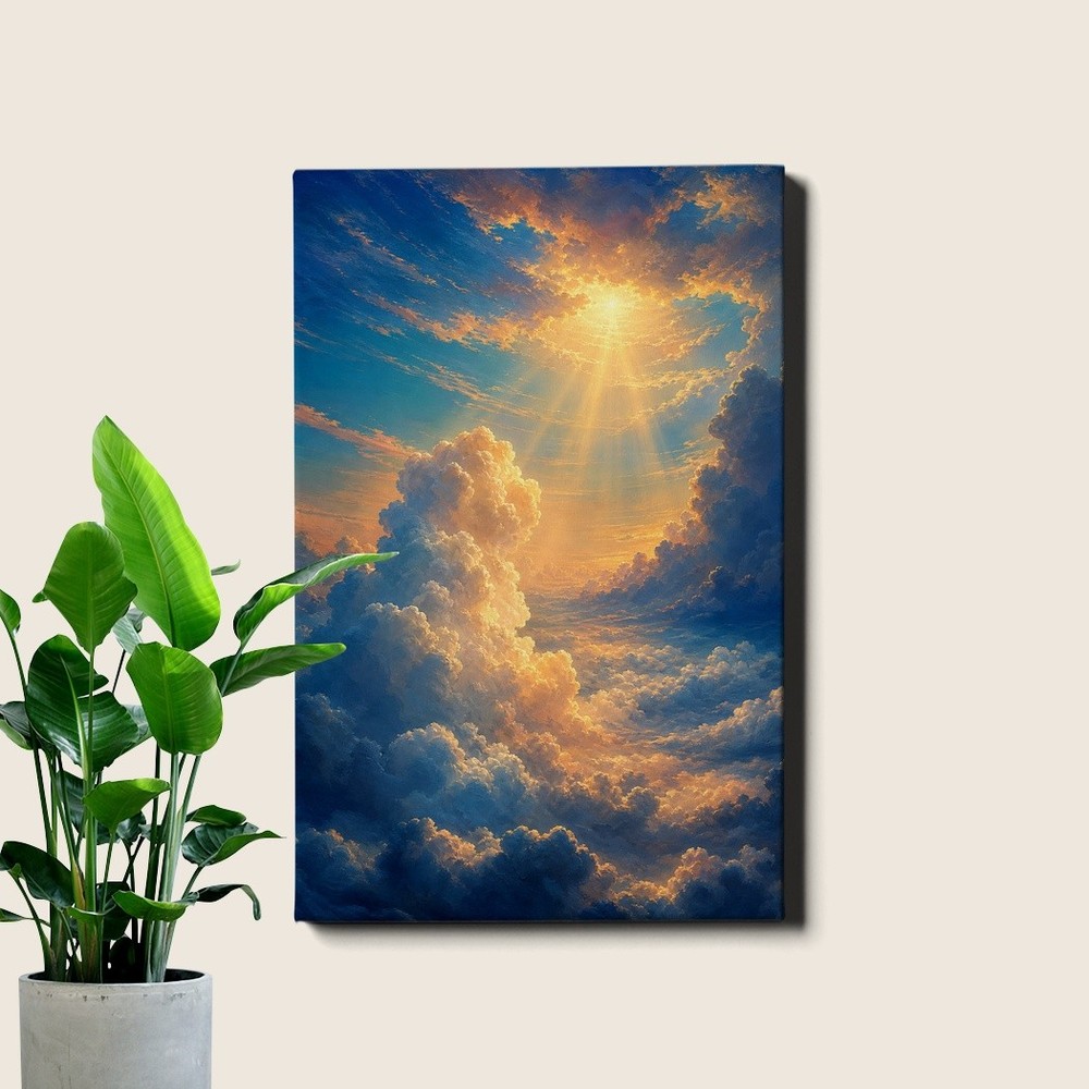 Cloudscape Wall Art Dramatic Sky Digital Painting Atmospheric Scene